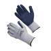 G-Tek® Economy Weight Seamless Knit Polyester/Cotton Glove with Latex Coated Crinkle Grip on Palm & Fingers, Large, Gray/Blue  6 Dozen per Case